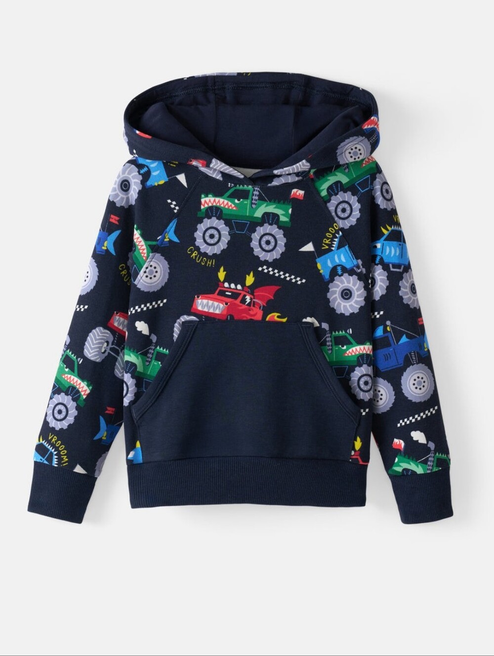 Little Sleepies Play Monster Truck Madness Bamboo Pullover Hoodie 3T